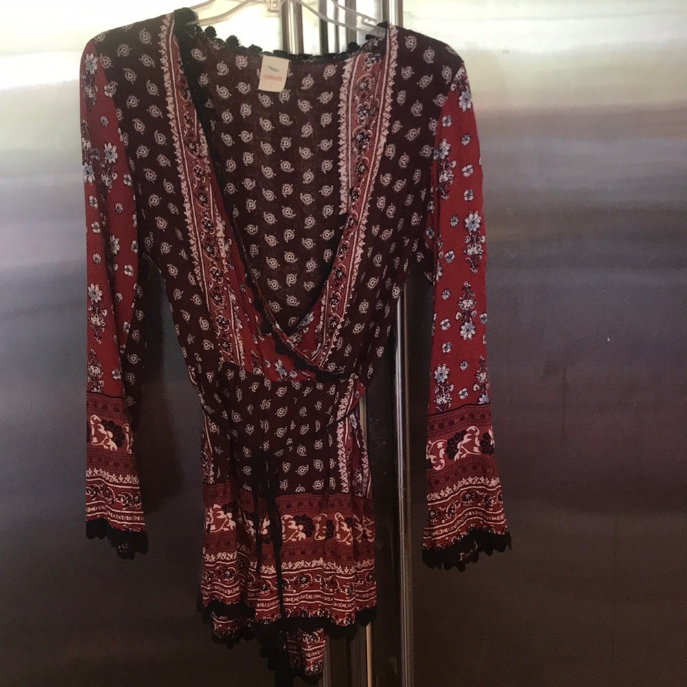 Maroon Romper